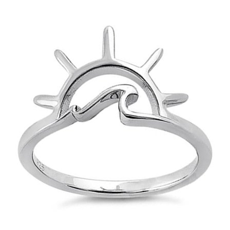 Vintage Flower 925 Sterling Silver Platinum Plated Women Mother's Day Gift Ring Jewelry