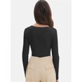 thumbnail image 3 of Womens Long Sleeve Shirts Crop Tops Going Out Basics Tees Clothes, 3 of 6