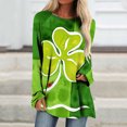 thumbnail image 1 of Ichuanyi liquidación de mujeres Fashion St. Patrick's Day impreso Tops suelto camisetas de manga larga BLOUNA ICHUANYI WER202308241237, 1 of 5