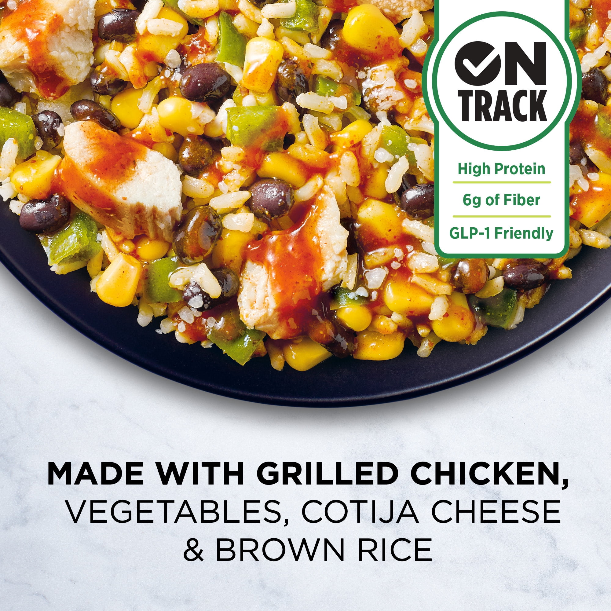 Healthy Choice Simply Steamers Southwest Chicken Burrito Bowl, 20g Protein, High Protein & Fiber Frozen Meal, 9.5 oz. Bowl