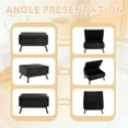 thumbnail image 2 of HUJHKIO 3 in 1 Lift Top Coffee Table with Storage, Wooden Stool for Living Room, Microsuede Fabric, Black, 2 of 9