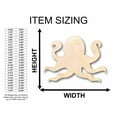thumbnail image 2 of Unfinished Wood Octopus Silhouette - Craft- up to 46" DIY 8" / 1/8", 2 of 3