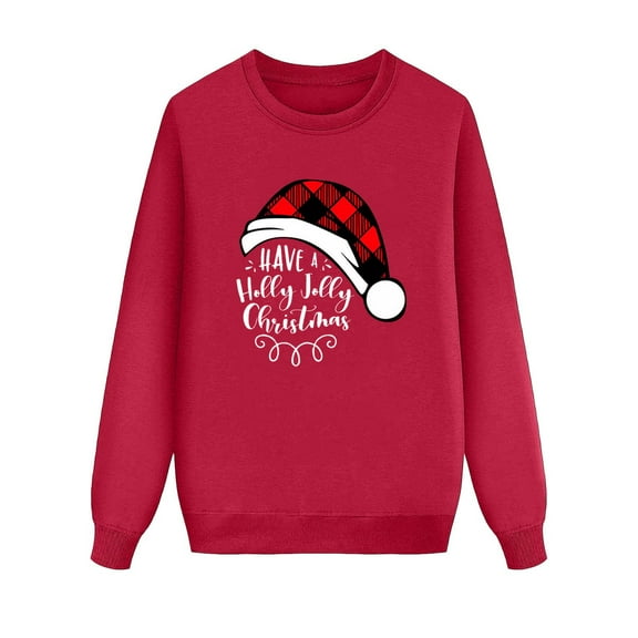 Bjutir Family Christmas Pajamas Christmas Men Sweatshirts Long Sleeve Printed Tops Sweatshirts Sleepwear,Red,Size Xxl