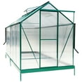 thumbnail image 5 of imerelez 6.3'*12.2'*7' Polycarbonate Greenhouse, Heavy Duty Outdoor Aluminum Walk-in Green House Kit with Rain Gutter, Vent and Door for Backyard Garden, color green, 5 of 8