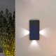 thumbnail image 5 of Luces LED, lámpara de escritorio, luz de noche, luz de lectura, luces solares para cercas con patrones de faros, luz solar de tres lados para exteriores, lámpara de pared para terraza o patio., 5 of 5