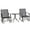 Gray#6, variant on Patio Furniture Sets Outsunny 3 Piece Outdoor Glider Chair with Coffee Table Bistro Set, 2 Patio Rocking Swing Chairs with Breathable Sling Fabric, Glass Tabletop, for Backyard, Garden and Porch, Gr