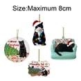 thumbnail image 2 of Decoración de de Navidad de gato, adorno de animales de Navidad, de Navidad, adornos de gato para dormitorio, oficina, balcón, ventanas BLESIY Colgante colgante, 2 of 8