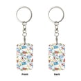 thumbnail image 2 of Wukai Stamp Print Rectangular Metal Keychain: Sleek and Durable Key Ring for Securely Holding Keys Perfect for Everyday Use, 2 of 5