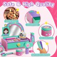 thumbnail image 4 of 32Pcs Hair Salon Toys Salon Set, Toddler Girls Vanity for 3 Year Old Girls Pretend Play Doll Hair Stylist Toy Kit with Blow Dryer, Barber Costume Apron and Other Accessories for Kids Toddler 3-5, 4 of 10