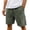 Army Green, variant on Vintage Washed Shorts for Men Summer Elastic Waist Wide Straight Leg Distressed Loose Knee Length Shorts with Pockets