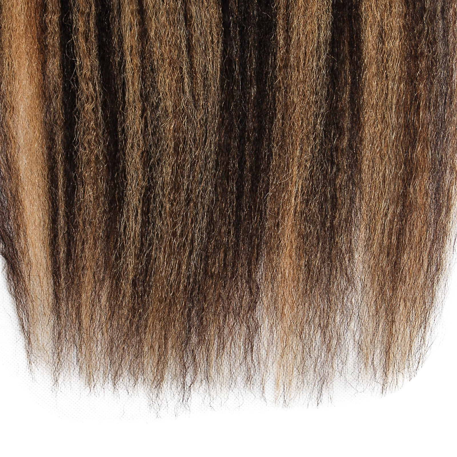 100% Human Hair Wig Kinky Straight 18" TP1B/27 Blonde Hair Heat Resistant Bleachable