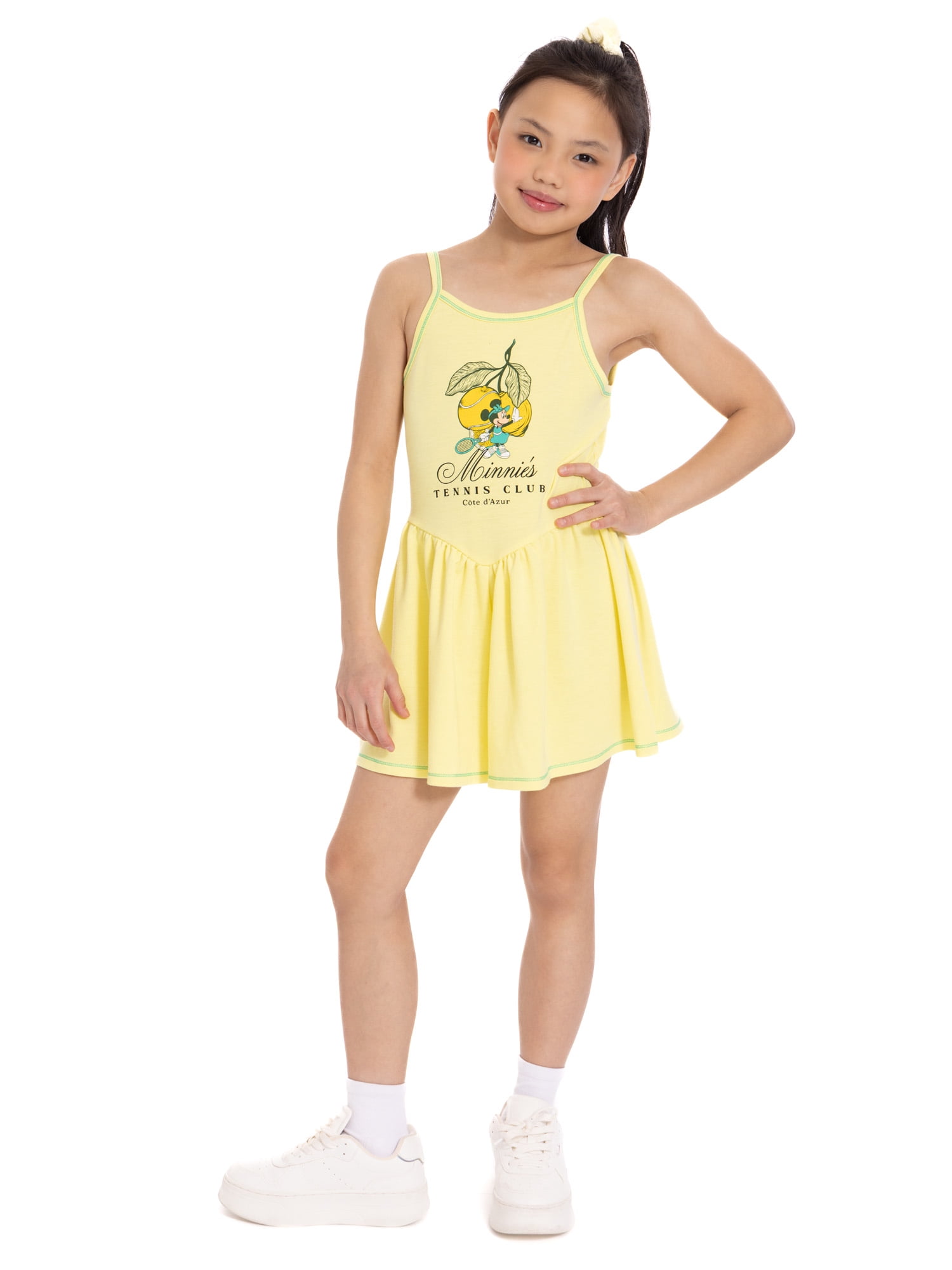 Minnie Mouse Girls Sleeveless Graphic Romper, Sizes 4-12