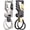 Black Gold + Silver Black, variant on Tactical EDC Carabiner Keychain with Bottle Opener, Multi-purpose Auto Key Ring Holder