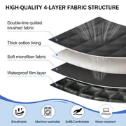 HDCAXKJ 100% Waterproof Reclining Sectional Couch Covers L-Shape Recliner Sofa Cover 5 Seat, Dark Gray