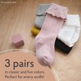 thumbnail image 3 of Baby & Toddler Knee High Socks For Baby Girls Multi Color - 3 Pack, 3 of 5