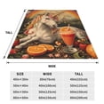 thumbnail image 3 of Pofeuu Countryside Fruit White Horse Print Ultra-Soft Micro Fleece Blanket,for Bed Or Sofa,All Season Throw Blankets Flannel Blanket-40"x30", 3 of 7
