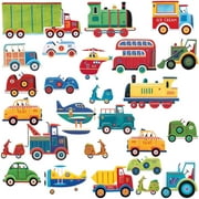 CARS & TRUCKS 26 Wall Stickers Decor Vehicle Decals Kids Room Decor Nursery Planes Tractor