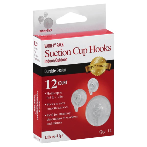 Suction Cup Hook Variety Pk. 12-Ct. 