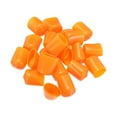 thumbnail image 4 of 20 piezas de tapas de goma 16 mm (5/8") ID cubierta de tubo redondo de vinilo PVC tapa de tornillo protector de rosca, naranja, 4 of 5