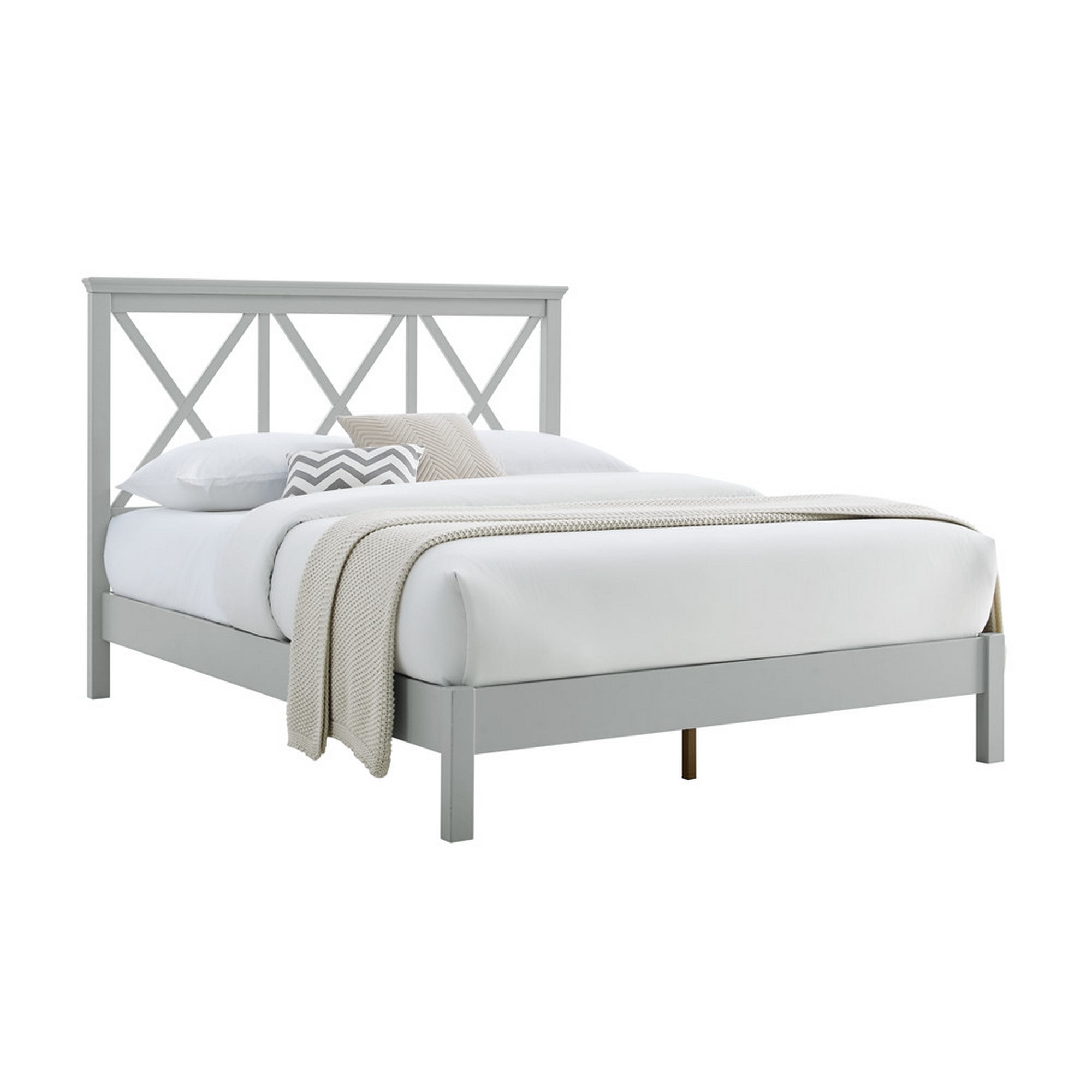 Farmhouse Style King Size Bed With, Triple King Size Bed