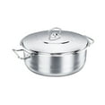 thumbnail image 2 of Korkmaz Classic 18/10 Stainless Steel Dutch Oven Shallow Covered Stockpot Cookware Induction Compatible Oven Safe 8 Quart, 2 of 2