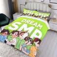 thumbnail image 3 of Dream SMP Conjunto de sábanas temático, trío de piezas, cómodo y amigable con la piel, diseño único, regalo de decoración para el hogar para familiares, amigos y fans, 90 cm * 190 cm, 3 of 6