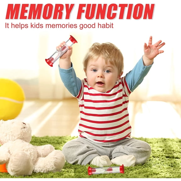 200 Pcs Sand Timer 1 Minute Sand Timer in Bulk Acrylic Covered Hourglass Timer Red Sand Clock for Classroom Kitchen Preschool Teacher Home Supplies, 3.35 x 0.98 x 0.98 Inches