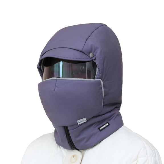 Wensltd Unisex Winter Outdoor Riding Hat with Ear Flaps Windproof Thick Fleece Lined Thermal Cap for Skiing