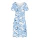 thumbnail image 4 of Vestido Corto de Verano Moda Gradiente Corto de Manga en V Cuello Vestido Casual, Poliéster Ligero de Verano, Lavado de Manos, 4 of 7