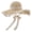 Beige, variant on Womens Wide Brim Straw Hat With Chin Strap Foldable Summer Hat Straw Beach Hat Big Floppy Sun Hat Uv Protection Hat