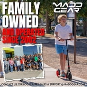 Folding Commuter Kick Scooter for Adults and Teens – Adjustable Handlebar – Big 200mm Wheels – Lightweight Durable Frame – Madd Gear Red Kruzer 200