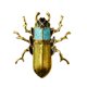 thumbnail image 1 of Broche de escarabajo esmaltado XCF alfiler de solapa de aleación dorada brillante joyería para banquete de boda y fiesta, 1 of 2