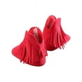 thumbnail image 4 of Lavaport Solid Baby Girl Fringe Tassels Soft Soled Anti-slip Boots Shoes, 4 of 5