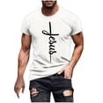 thumbnail image 2 of Vivianyo HD Short Sleeve Shirt for Men,Big New Fashion Casual Men T-shirt Print Sports Short Sleeve Round-Neck Blouses Shirts, 2 of 5