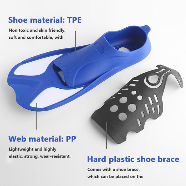 Zapatos de playa para adultos/niños Aletas de entrenamiento de natación suave Accesorios deportivos (S azul) Ndcxsfigh Para Estrenar