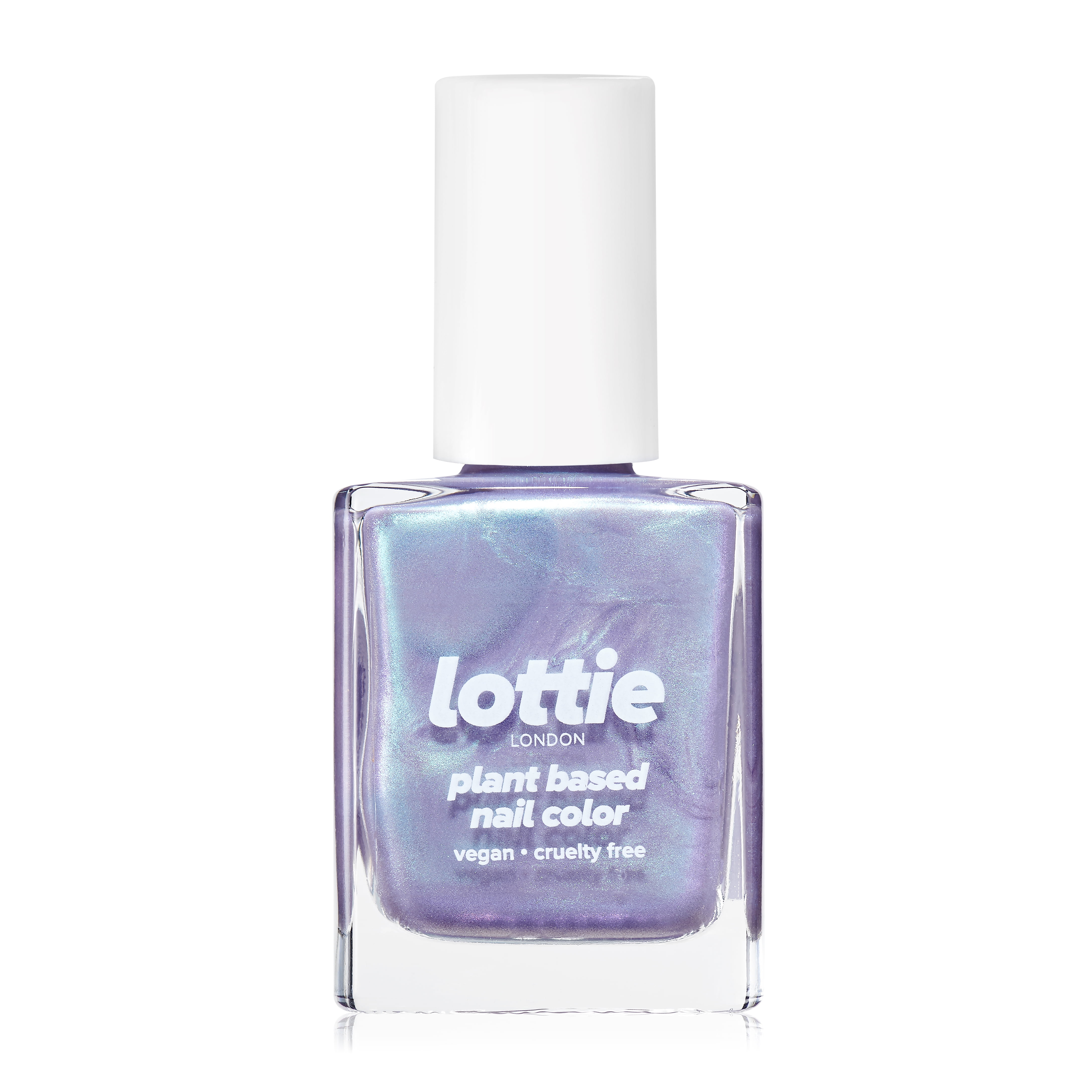 Lottie London Plant based Gel Nail color, All Free, purple blue pearlescent, Secure the Bag, 0.33 fl oz