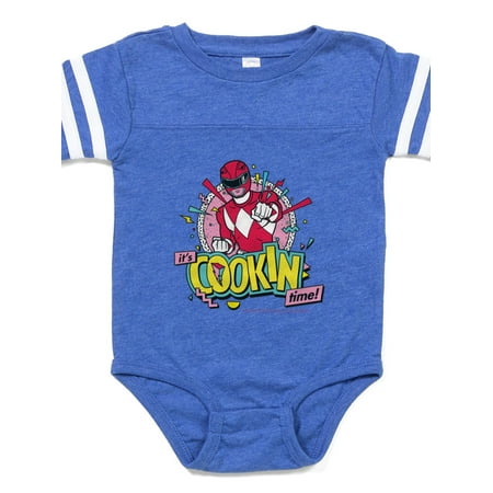

CafePress - Power Rangers It s Cookin T - Cute Infant Baby Football Bodysuit