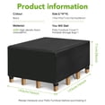 thumbnail image 2 of Patio Furniture Covers, NASUM Waterproof Outdoor Square Furniture Covers, Tear-Resistant, Windproof Outdoor Cover for Garden, 76"Lx76"Wx28"H, 2 of 8