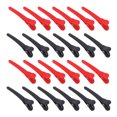 thumbnail image 1 of 24 pasadores para peinar el cabello, pinzas de pico de pato para seccionar, pinzas esmeriladas, herramienta de peluquería, rojo y negro, 1 of 14