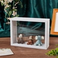 thumbnail image 4 of 7.4x2.4x5.5 Inch Rectangle Shadow Box Wood Shadow Box Display Case White Shadow Box Frame with Double Sided Clear Acrylic Window for Dried Flowers Leaves Specimen, 4 of 5