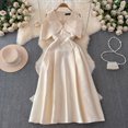thumbnail image 1 of Vestidos largos de alta calidad para fiestas de banquete, vestidos de hombro, cintura alta, columpio grande, vestido de lujo ligero para damas, 1 of 5