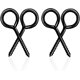 thumbnail image 1 of 4 Uds. Ganchos de tornillo de ojo negros de 5 pulgadas ganchos de tornillo de acero inoxidable para silla de columpios, Yoga para colgar, aplicaciones de amarre, 1 of 5