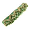 thumbnail image 4 of 10 yardas de adorno de encaje nupcial en cinta de tela de encaje de lentejuelas de hilo metálico para velo, vestidos de novia, prendas de vestir, anch verde Soledad Cinta moldeada del cordón de la cinta del cordón, 4 of 10