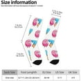 thumbnail image 3 of Chaussettes Rouges Tricotées avec Animaux Chaussettes Mi-Mollet Glace 6 7 Chaussettes Mi-Mollet pour Enfants, 3 of 5