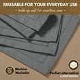 thumbnail image 5 of Native Fab 4 Pack Hemstitch Cloth Napkins Cotton Reusable Wedding Party Table - 18x18 - Grey, 5 of 6