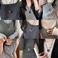 thumbnail image 2 of Korean-style irregular metal heart necklace for women, high-end, elegant, simple and versatile accessory choker, 2 of 10