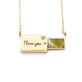 thumbnail image 1 of Tendre Image Nature Lettre Enveloppe Collier Pendentif Bijoux, 1 of 3