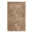 thumbnail image 3 of Unique Loom Floral Shag Collection Area Rug - Carved (5' 1" x 8' Rectangle Light Brown), 3 of 7