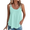 thumbnail image 2 of Giftesty Tank Tops for Women 2024 Women's New Tank Top Round Neck Solid Color Casual Fashion Top, 2 of 6
