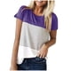 thumbnail image 1 of Blusa de manga corta de verano con cuello redondo para mujer a la moda, camisetas con estampado informal Fridja  bn8123, 1 of 4